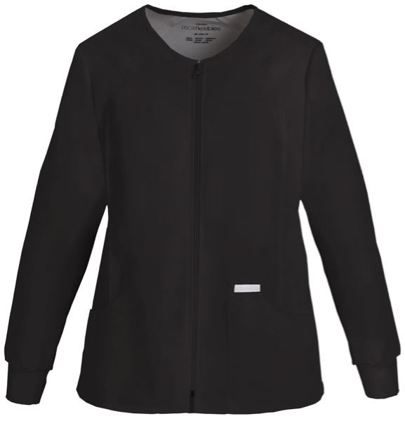 Zip Front Knit Panel Warm-Up Jacket 2306