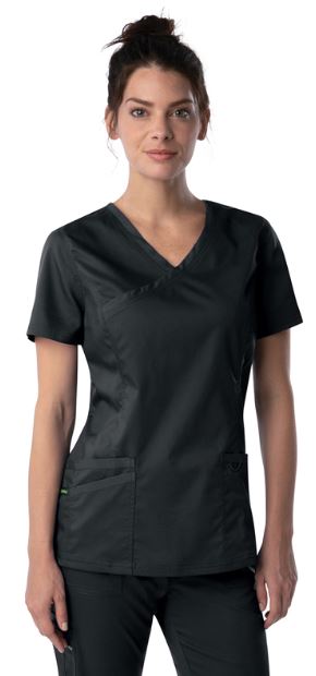 WOMENS MODERN FAUX SURPLICE TUNIC. 4161