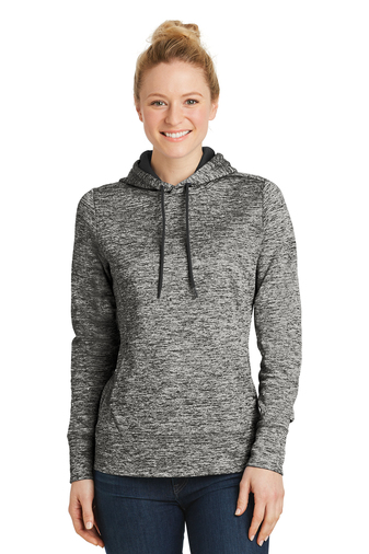 Sport-Tek  Ladies PosiCharge  Electric Heather Fleece Hooded Pullover. LST225