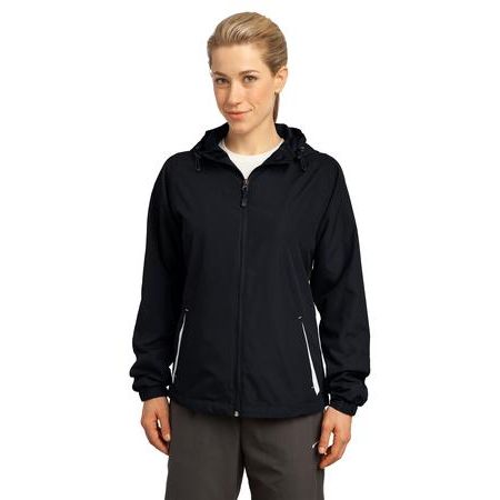 Sport-Tek - Ladies Colorblock Hooded Jacket. LST76