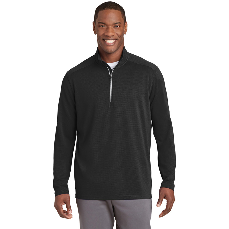 Sport-Tek &#174;  Sport-Wick &#174;  Textured 1/4-Zip Pullover.  ST860