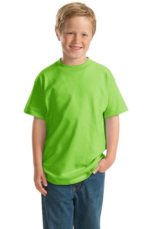 Hanes &#174;   -  Youth Beefy-T &#174;  Born to Be Worn 100% Cotton T-Shirt.  5380