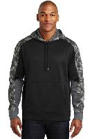 Sport-Tek  Sport-Wick Mineral Freeze Fleece Colorblock Hooded Pullover. ST231